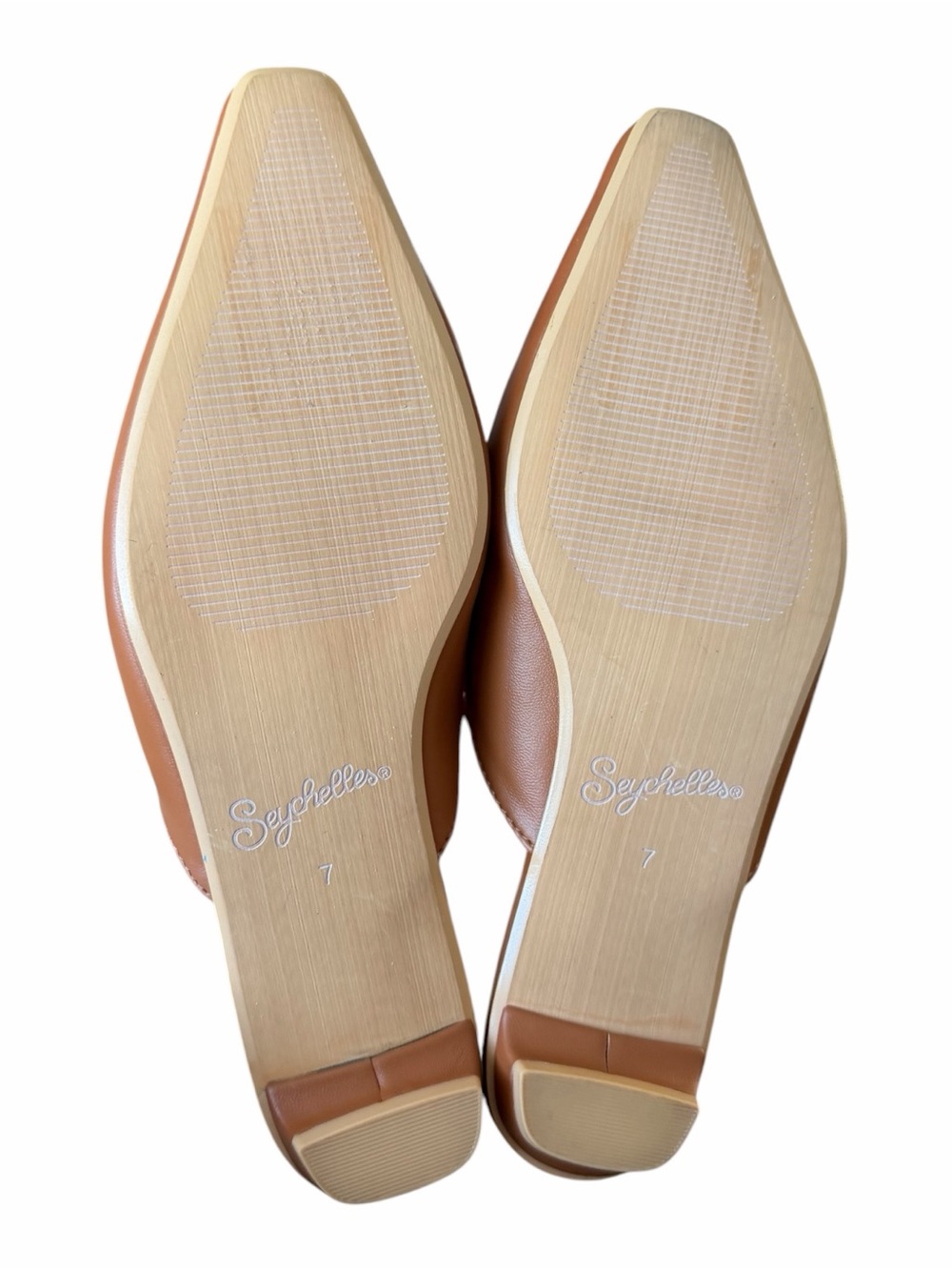 Seychelles Tan Pointed Toe Mule Slides - Picture 5 of 5